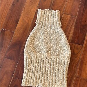 Express Metallic Bouclé Turtleneck Sweater Top